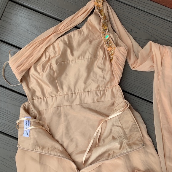 Mac Duggal Float One Shoulder Open Back Gown - Picture 9 of 14